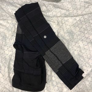 Striped full length lululemon leggings